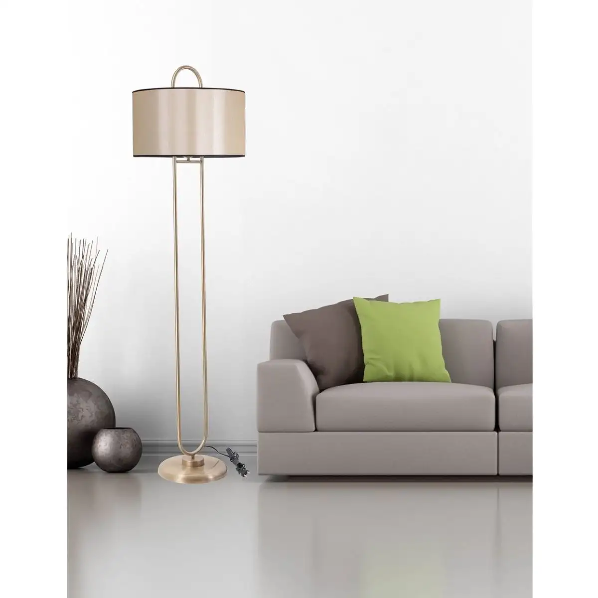 Lampadar bej-auriu Homs,seria lx, 170 cm,40060