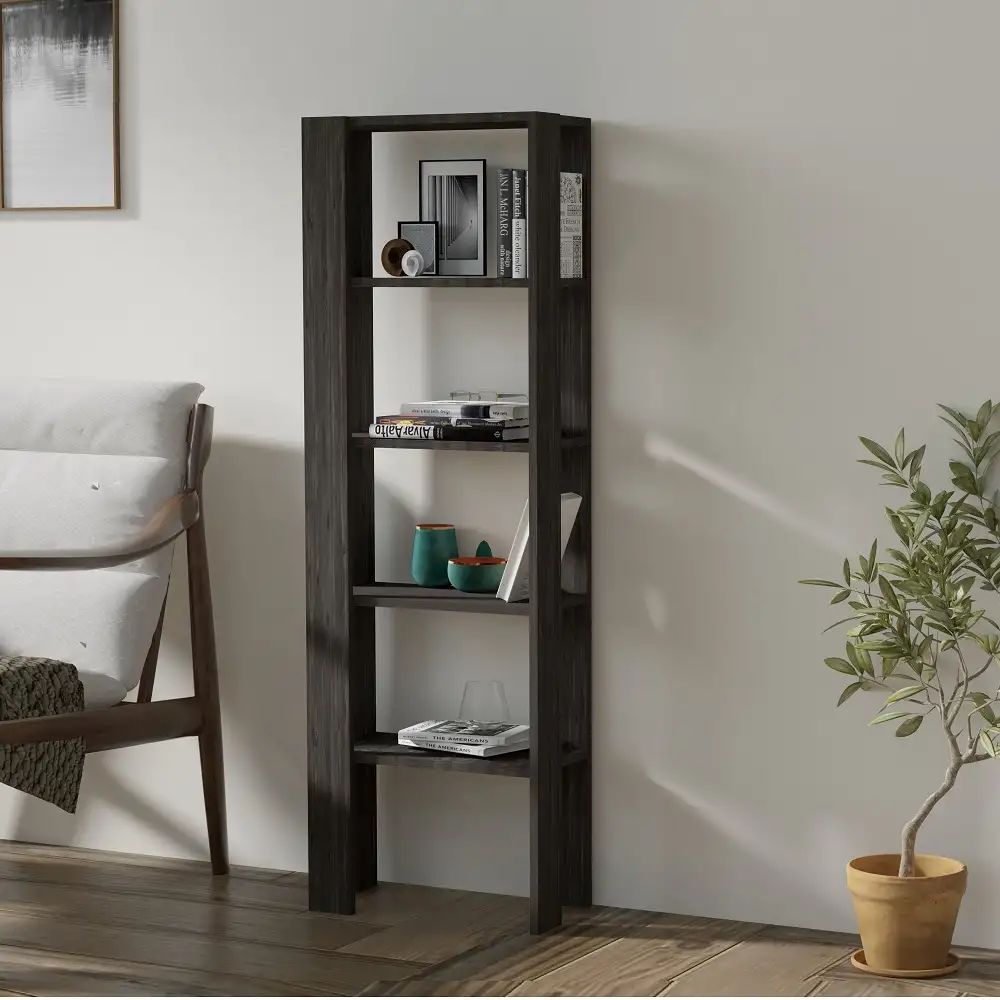 Biblioteca Polly culoare antracit 160cm 1 Biblioteca Polly culoare antracit 160cm