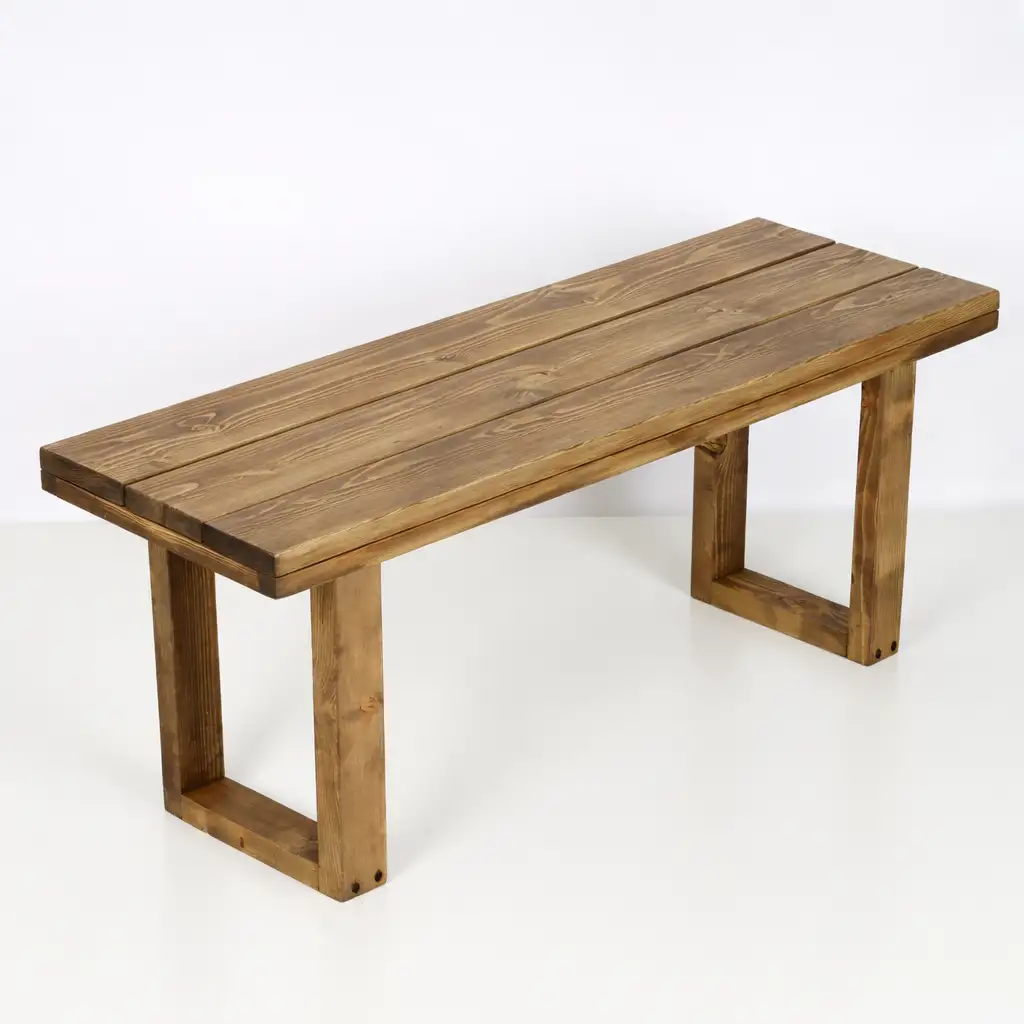 Banca gradina din lemn nuc-natur, 100 cm