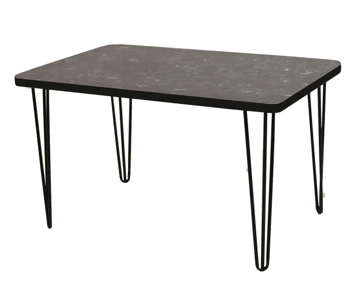 Masa bucatarie aspect marmura, Bety Homs 70 x 110 cm, negru