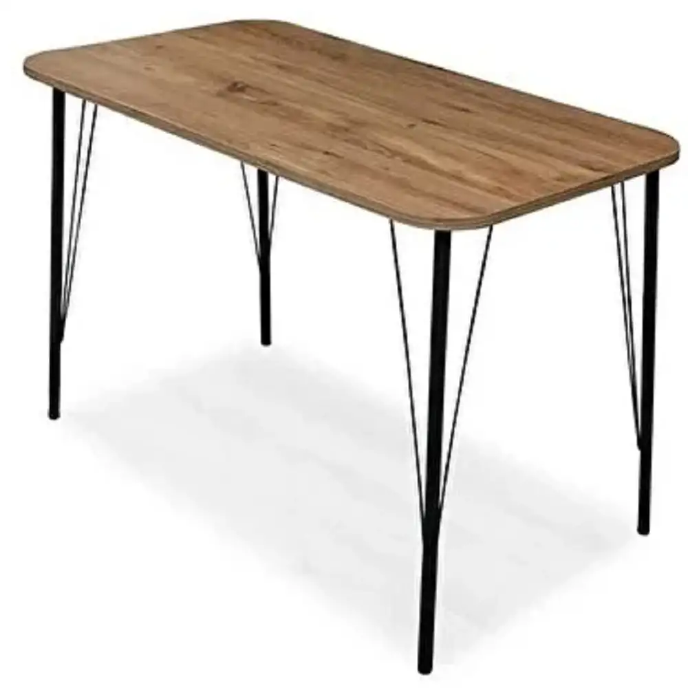 Masa bucatarie texturata, Serena Homs 70 x 110 cm, stejar/negru
