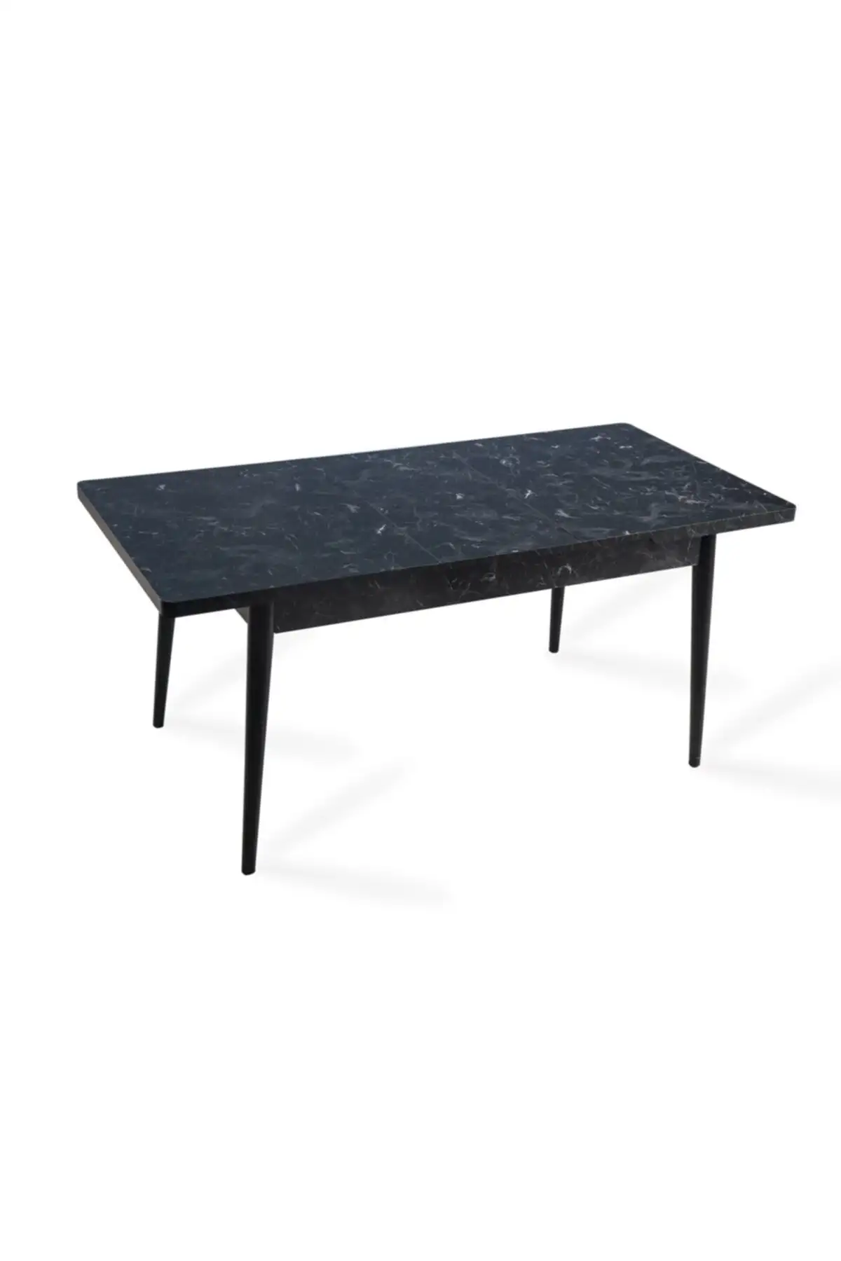 Masa extensibila Dining Homs marmorat negru 170 x 80 cm