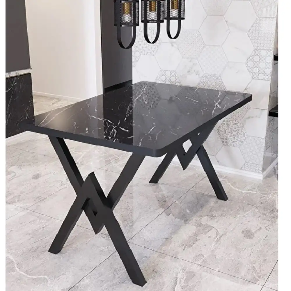 Masa bucatarie texturata, Negru, 110x70x75 cm, A0025