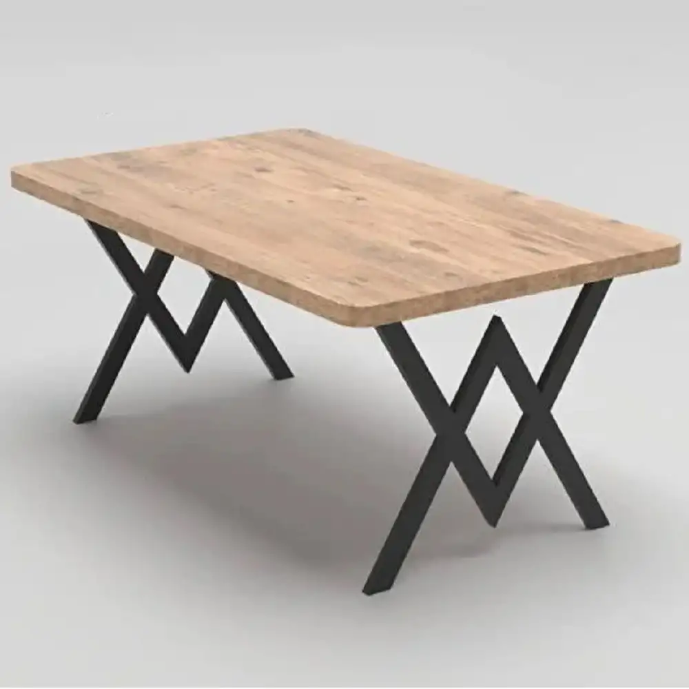 Masa bucatarie texturata, nuc-negru, 120x80x75 cm, A0100