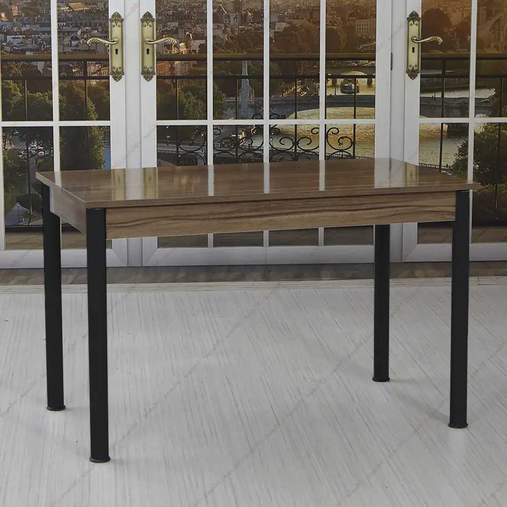 Masa bucatarie Bella nuc si negru, 120 cm