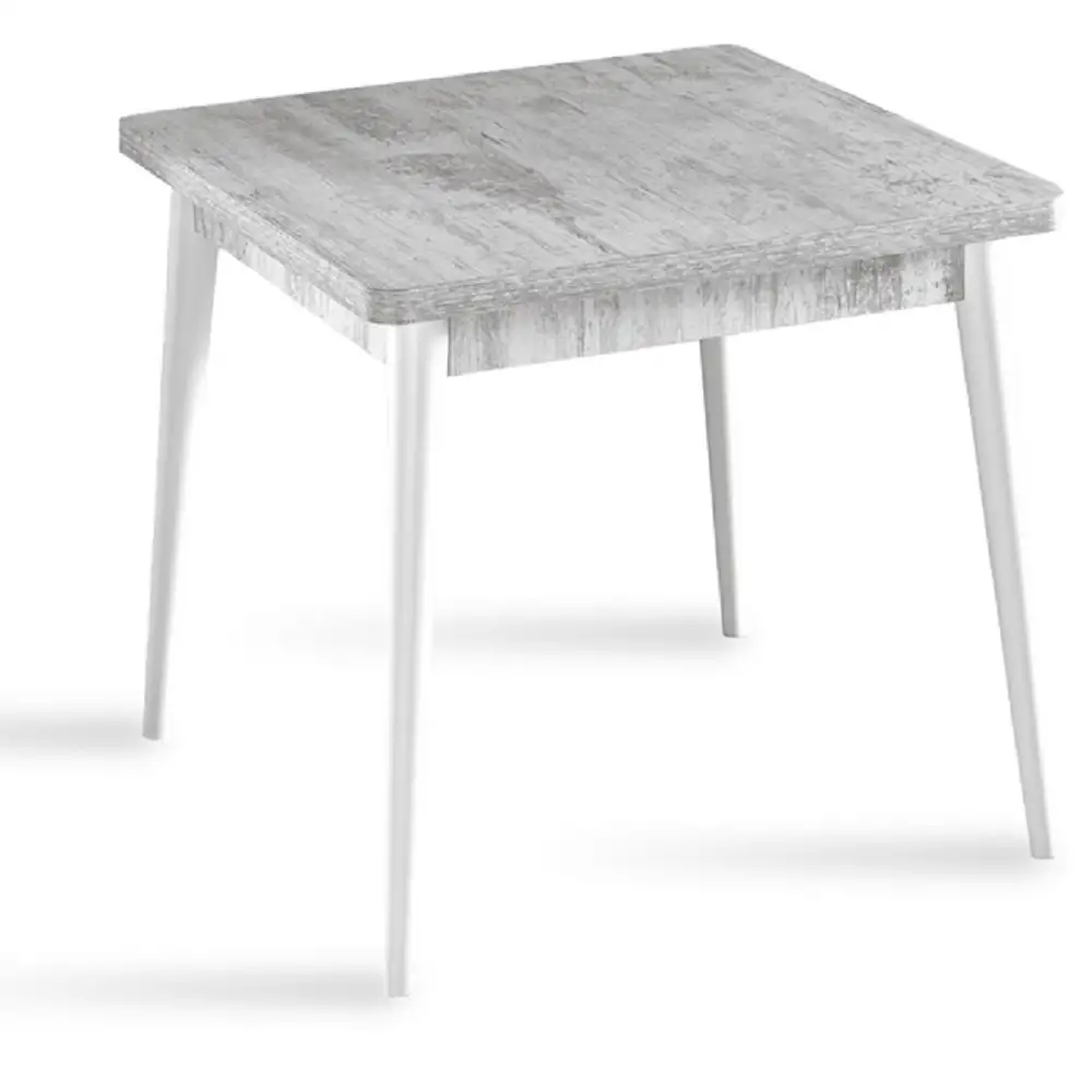 Masa bucatarie Brigitte, patrat, culoare alb 80 cm