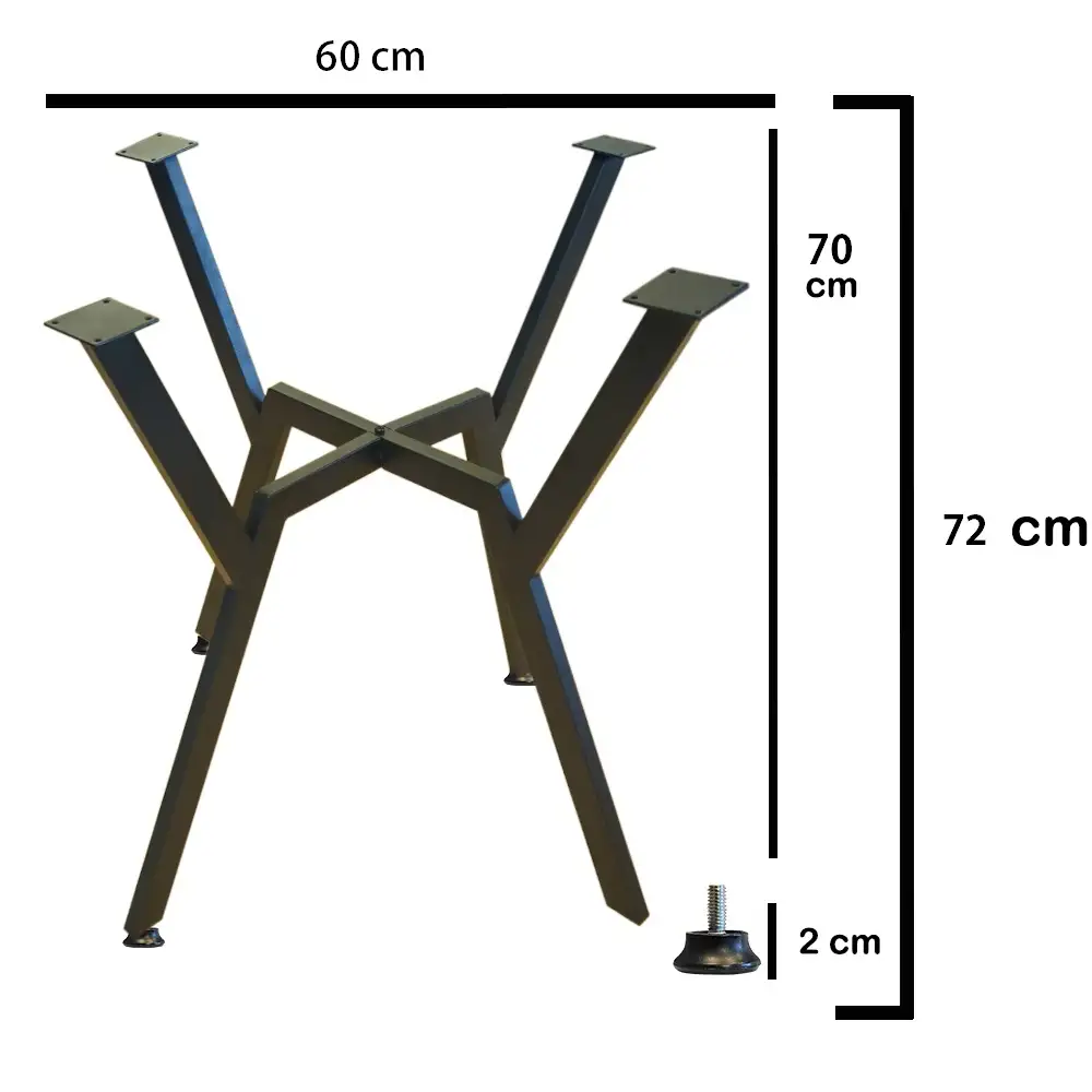 Picior din metal pentru masa rotunda, 72 cm