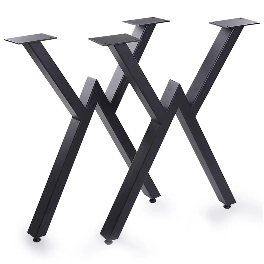 Set picioare masa metal Homs, Negru, 72x57 cm, 30729