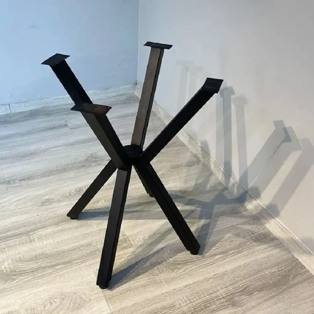 Picioare pentru masa rotunda sau patrata metal, culoare negru,A0062