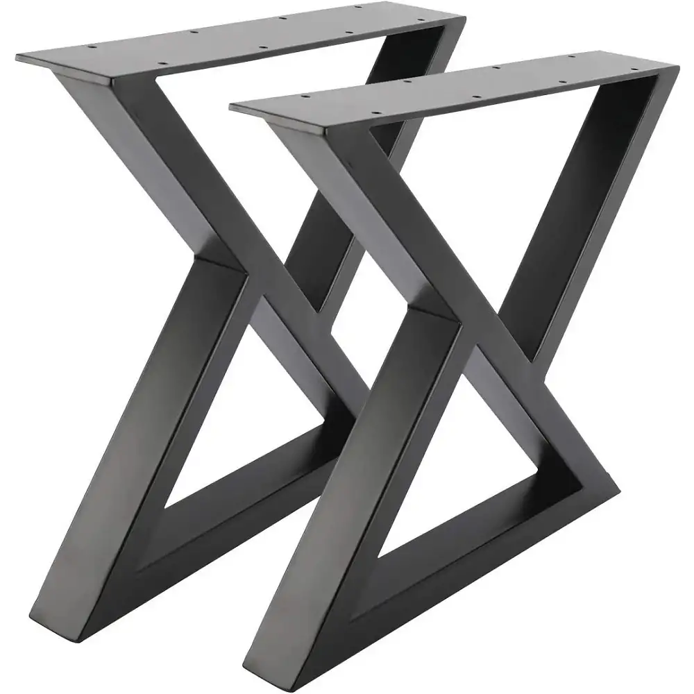 Set picioare pentru  masa din metal, negru,72 cm