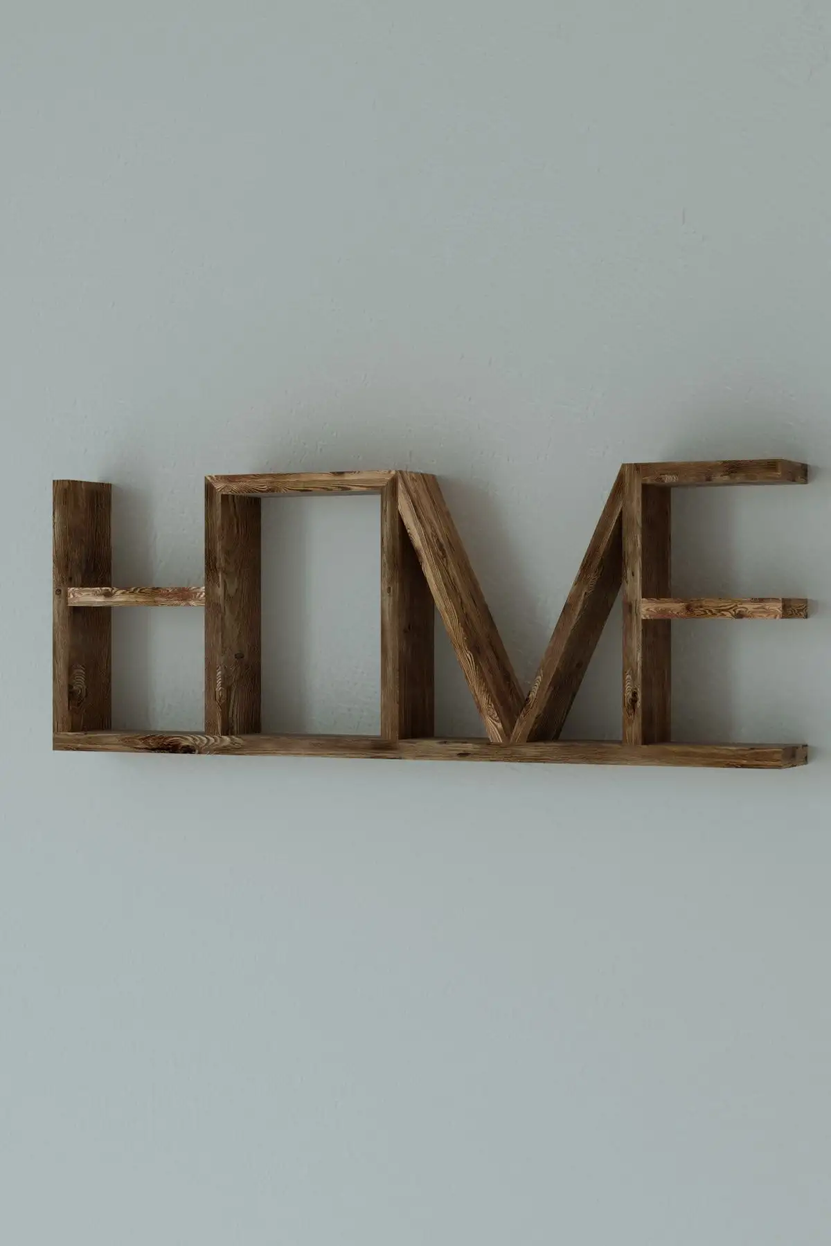 Raft de perete din lemn Homs Home, 75 x 8 x 27 cm, maro 1 Raft de perete din lemn Homs Home, 75 x 8 x 27 cm, maro