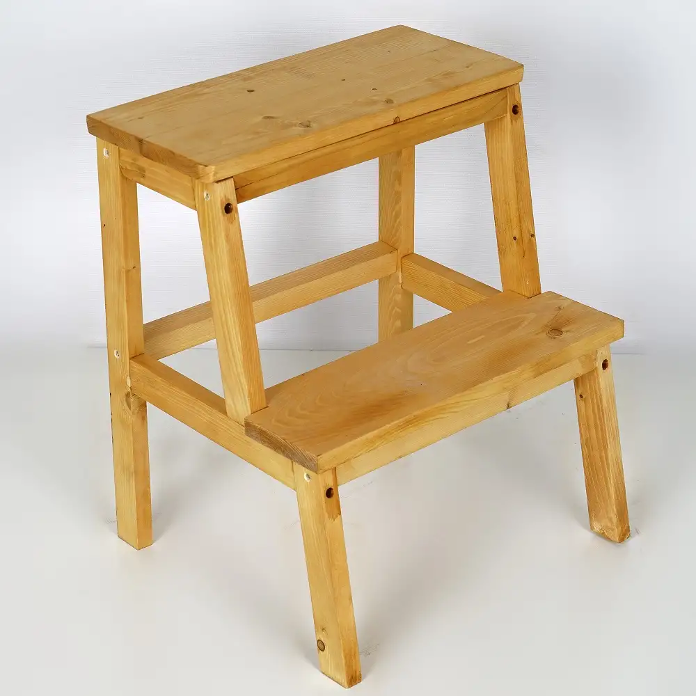 Scara cu trepte din lemn, culoare lemn natur,50 cm 1 Scara cu trepte din lemn, culoare lemn natur,50 cm