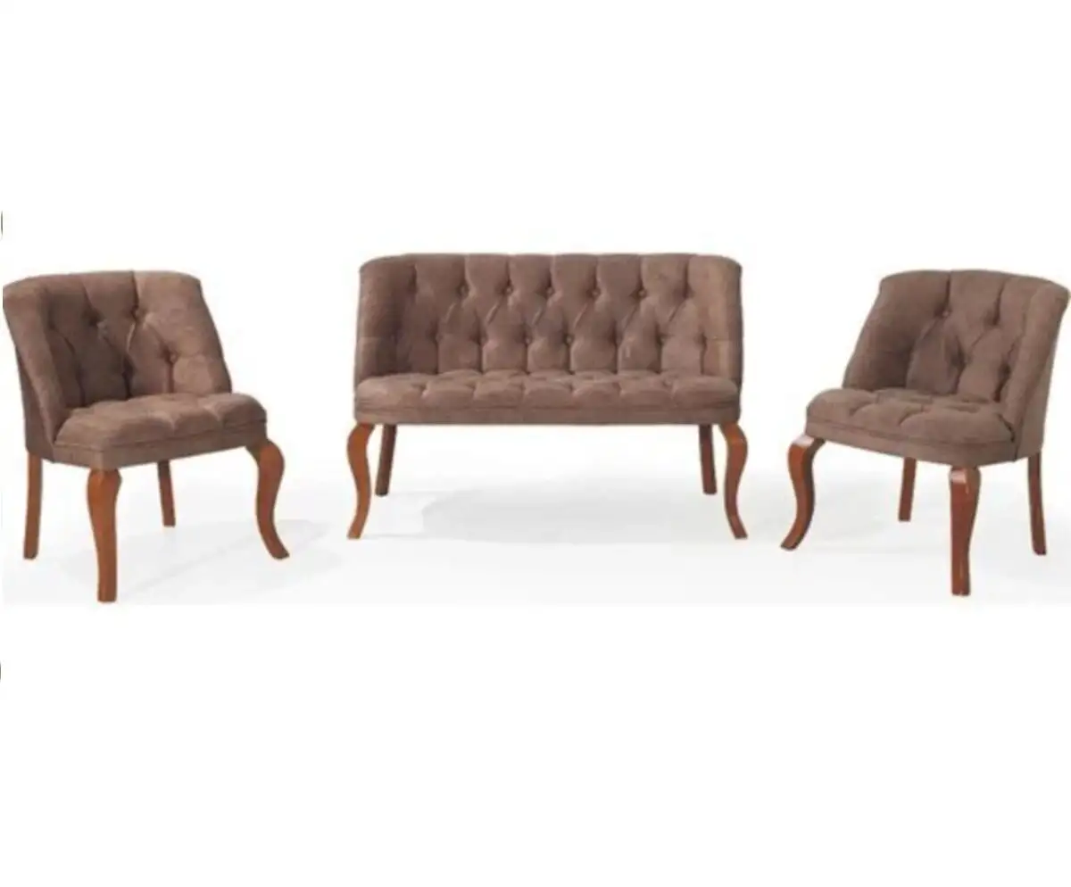 Set canapea 2 persoane cu 2 fotolii, Cafe Homs maro