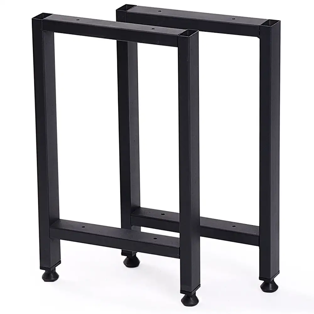 Set 2 picioare metalice pentru măsuță de cafea, design industrial,42 cm 1 Set 2 picioare metalice pentru măsuță de cafea, design industrial,42 cm