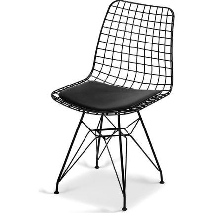 Scaun metal, Dining Homs, negru 80 x 42 x 45 cm