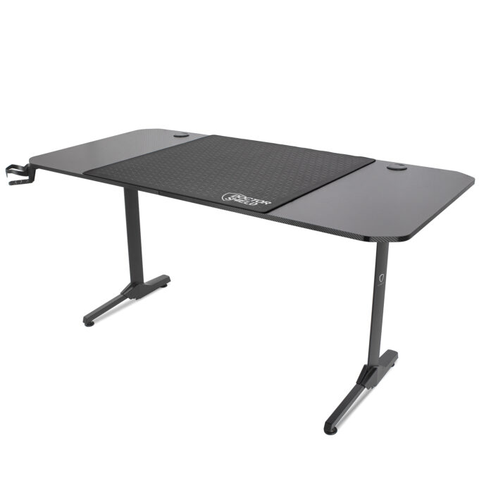 Birou Gaming, Dr.Shield EVO 2.0, 160 x 75 x 75 CM, Blat Fibra de Carbon, Mouse Pad Inclus