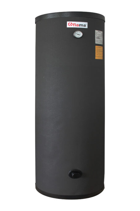 Boiler cu 2 serpentine FIAMA WPC HT 300 LT 2S, pentru centrala termica si solar, montaj pe sol, izolatie termica, manta de protectie, serpentine bivalent