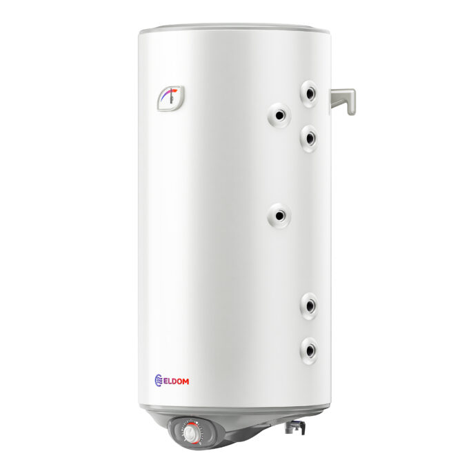 Boiler termoelectric cu 2 serpentine in paralel, Eldom GREEN LINE WVF10046FS21R, 100 Litri, 2 Kw, serpentine pe partea dreapta
