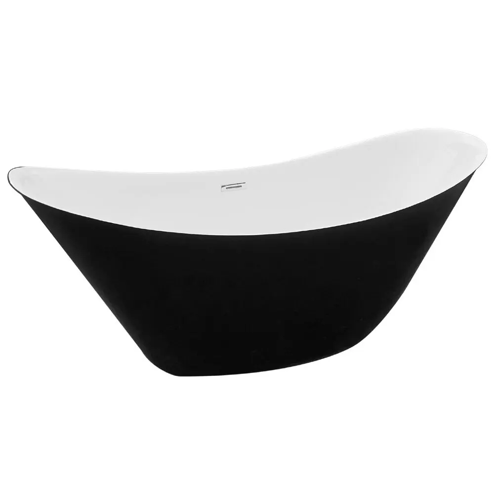 Cada baie freestanding Bella* BSM-206  acril  170 x 75 x 75 cm  negru mat