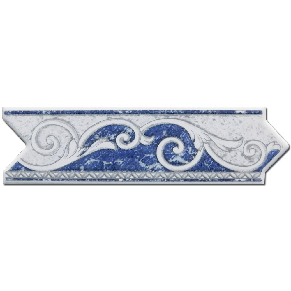 Brau decorativ faianta baie / bucatarie 758 Azul  6 x 20