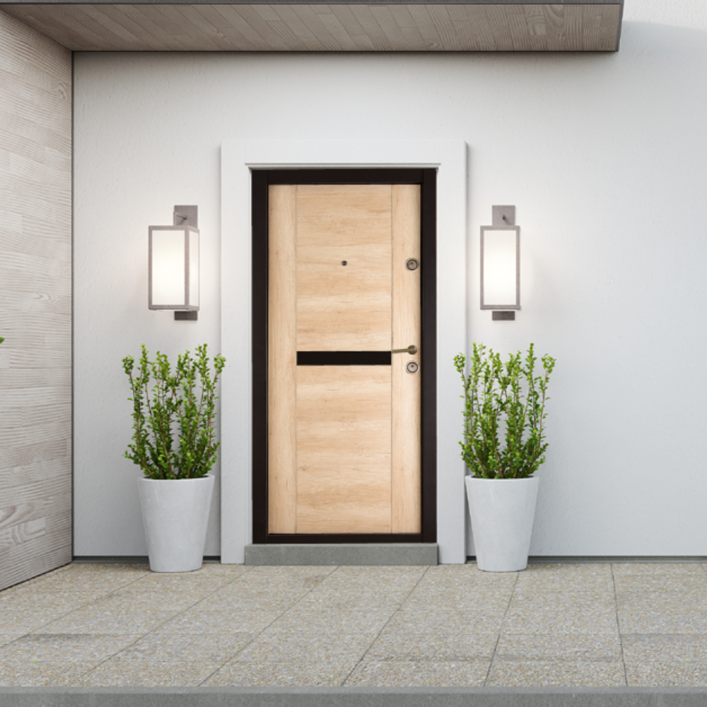 Usa metalica apartament Prestige 04 A bej 96 x 205 cm stanga