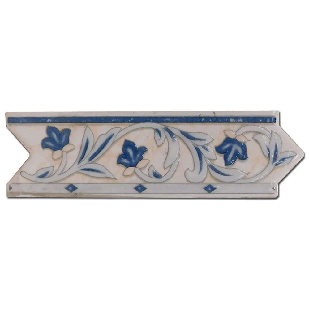Brau decorativ faianta baie / bucatarie 744 Azul  6 x 20