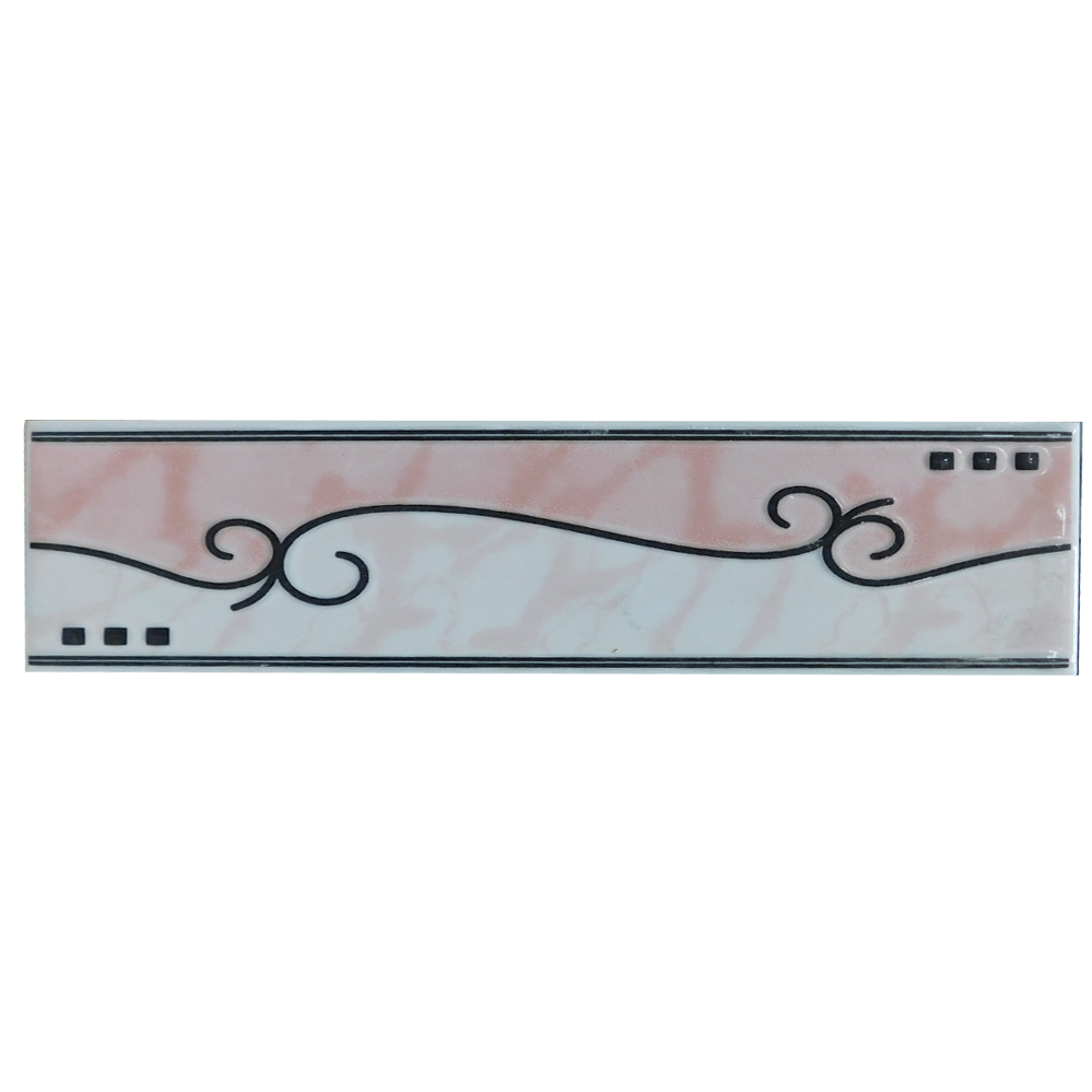 Brau decorativ faianta baie / bucatarie Gozdem Pink  8 x 25