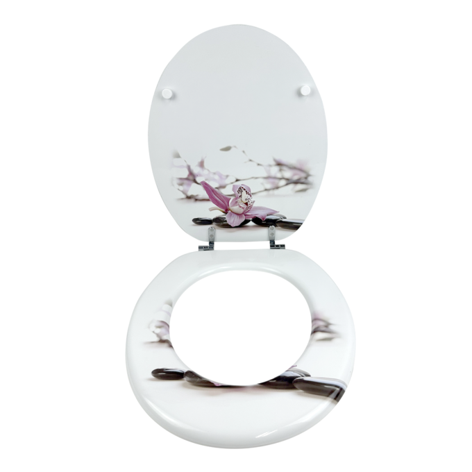 Capac pentru WC Decor Orchid  3 fete  MDF (P3107)