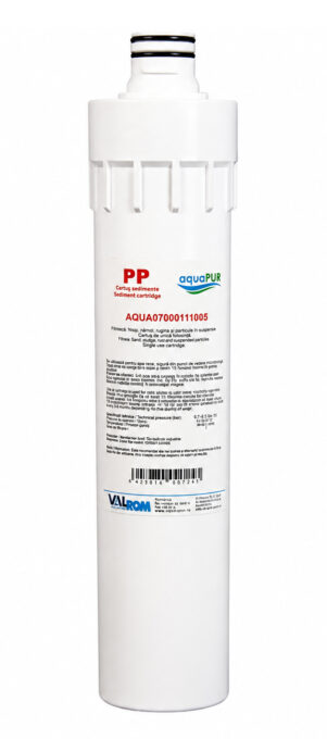 Cartus filtrant Aquapur, polipropilena expandata, pentru sistem filtrare, retine nisip, rugina, sedimente in suspensie, 0.13 l/min, 5 microni 1 Cartus filtrant Aquapur, polipropilena expandata, pentru sistem filtrare, retine nisip, rugina, sedimente in suspensie, 0.13 l/min, 5 microni