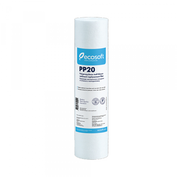 Cartus filtrant polipropilena 10   Ecosoft pentru eliminarea sedimentelor