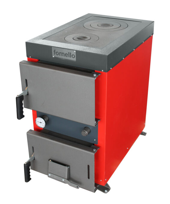 Cazan (centrala) cu plita pe combustibil solid (lemn, carbune, brichete), Fornello Rustic KP 20 kW 1 Cazan (centrala) cu plita pe combustibil solid (lemn, carbune, brichete), Fornello Rustic KP 20 kW