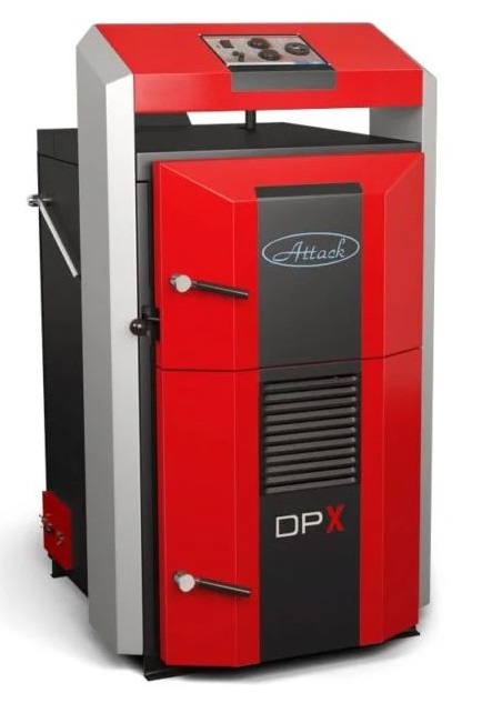 Cazan (centrala) pe combustibil solid, Attack DPX Standard cu gazeificare, 45 kW 1 Cazan (centrala) pe combustibil solid, Attack DPX Standard cu gazeificare, 45 kW
