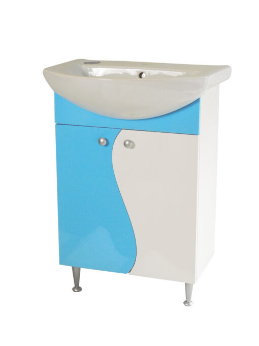 Masca chiuveta / lavoar baie Selena  din MDF  60 cm  alb-bleu