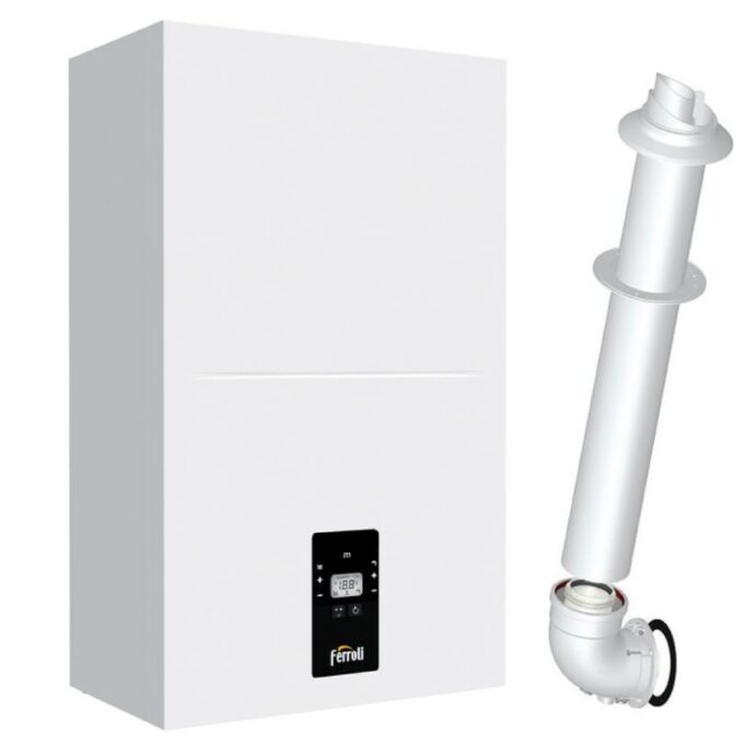 Centrala Ferroli Bluehelix ALPHA 24 C 20 kW Incalzire, 25 kW Apa calda, panou comanda digital, Kit evacuare gaze inclus 1 Centrala Ferroli Bluehelix ALPHA 24 C 20 kW Incalzire, 25 kW Apa calda, panou comanda digital, Kit evacuare gaze inclus