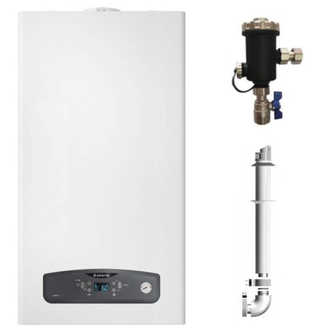 Centrala termica in condensatie Ariston Cares S 30 kW, kit evacuare inclus si Filtru Antimagnetita 1 Centrala termica in condensatie Ariston Cares S 30 kW, kit evacuare inclus si Filtru Antimagnetita