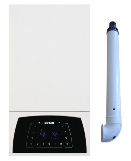 Centrala termica Motan Condens Plus 100 25 kW, condensatie, hidrobloc bronz, raport modulare 1:10, kit evacuare inclus
