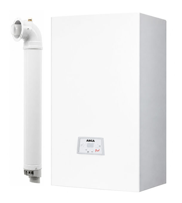Centrala termica pe gaz conventionala Arca Pixel 25 F, 25 kw, kit evacuare inclus