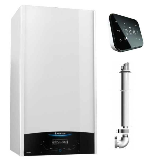 Centrala termica pe gaz in condensare Ariston Genus One Plus WIFI 24 kW si Salus IT500 wifi termostat ambient cu control prin internet, 5 ani garantie 1 Centrala termica pe gaz in condensare Ariston Genus One Plus WIFI 24 kW si Salus IT500 wifi termostat ambient cu control prin internet, 5 ani garantie