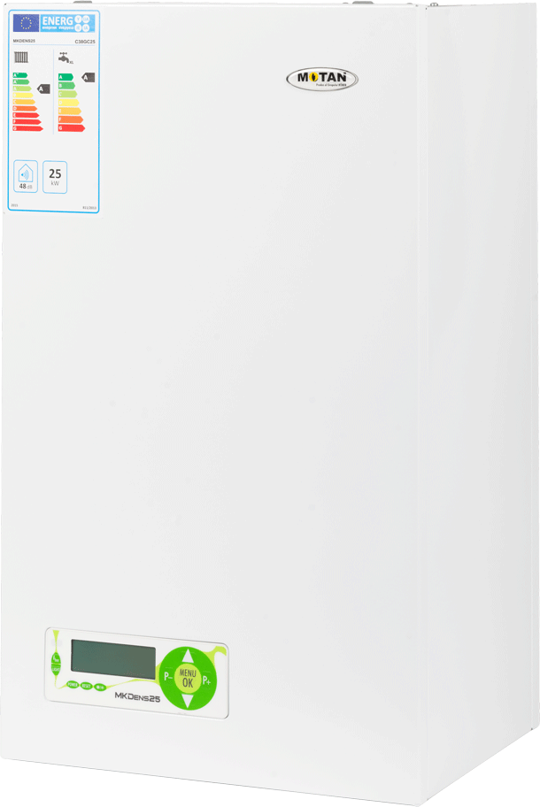 Centrala termica pe gaz in condensatie MOTAN MK DENS 25, grup hidraulic compozit, kit evacuare inclus 1 Centrala termica pe gaz in condensatie MOTAN MK DENS 25, grup hidraulic compozit, kit evacuare inclus
