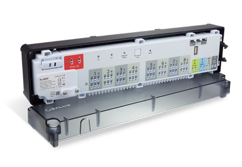 Centru de comandă SALUS KL08RF cu 8 zone pentru încălzirea în pardoseală (UFH) cu comunicare wireless alimentat cu 230V 1 Centru de comandă SALUS KL08RF cu 8 zone pentru încălzirea în pardoseală (UFH) cu comunicare wireless alimentat cu 230V
