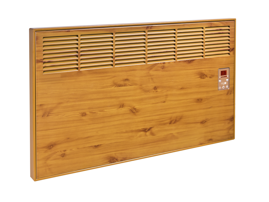 Convector de perete sau pardoseala iVigo EPK 2000 W Wood, control electronic, Termostat de siguranta, termostat reglabil, IP 24, pentru 24 mp, ERP 2018