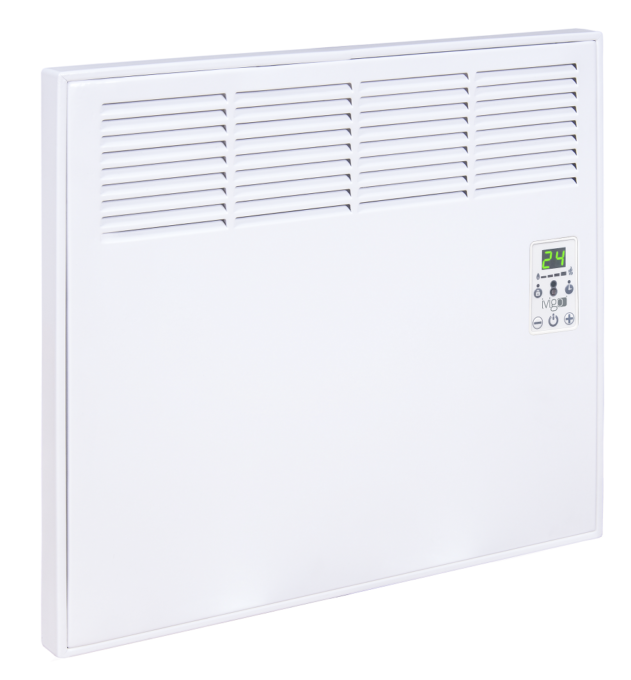 Convector de perete sau pardoseala iVigo EPK 500 W White, Digital, control electronic, Termostat de siguranta, termostat reglabil, IP 24, pentru 6 mp, ERP 2018