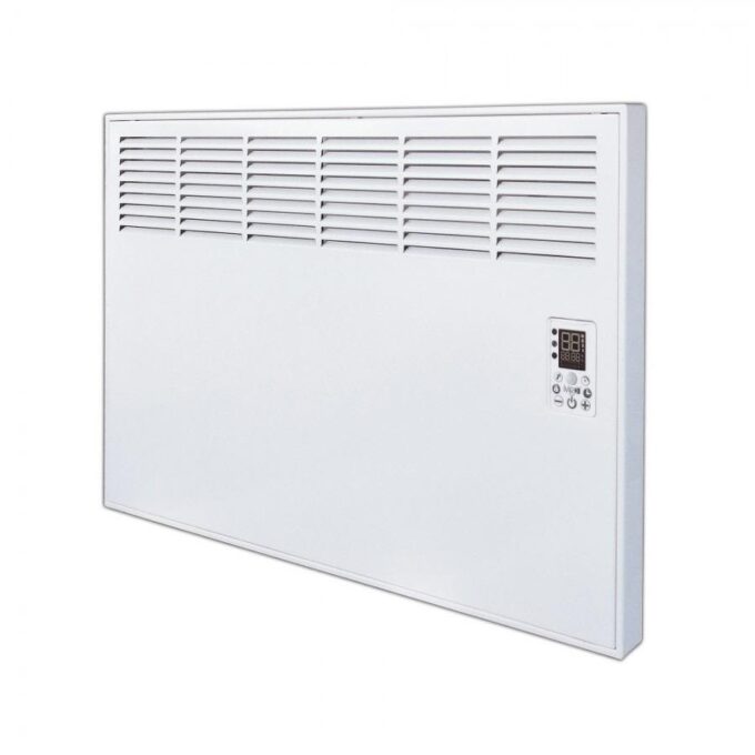 Convector de perete sau pardoseala iVigo Profesional EPK 2000 W White, control electronic, Termostat de siguranta, termostat reglabil, IP 24, pentru 24 mp, ERP 2018