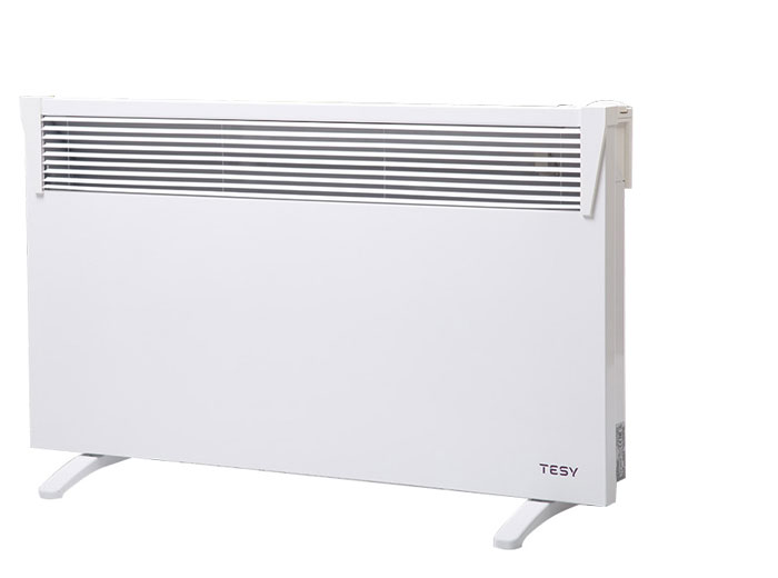 Convector electric de podea TESY CN 03 100 MIS F, 1000W, Termostat reglabil, alb