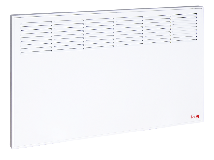 Convector iVigo Manual EPK 1500 W White, control mecanic, Termostat de siguranta, termostat reglabil, IP 24, pentru 17 mp, ERP 2018