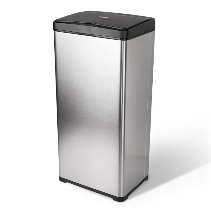 Cos de Gunoi Smart, Doctor Home Obi, Senzor de Miscare, Otel Inoxidabil, 50L - Gri
