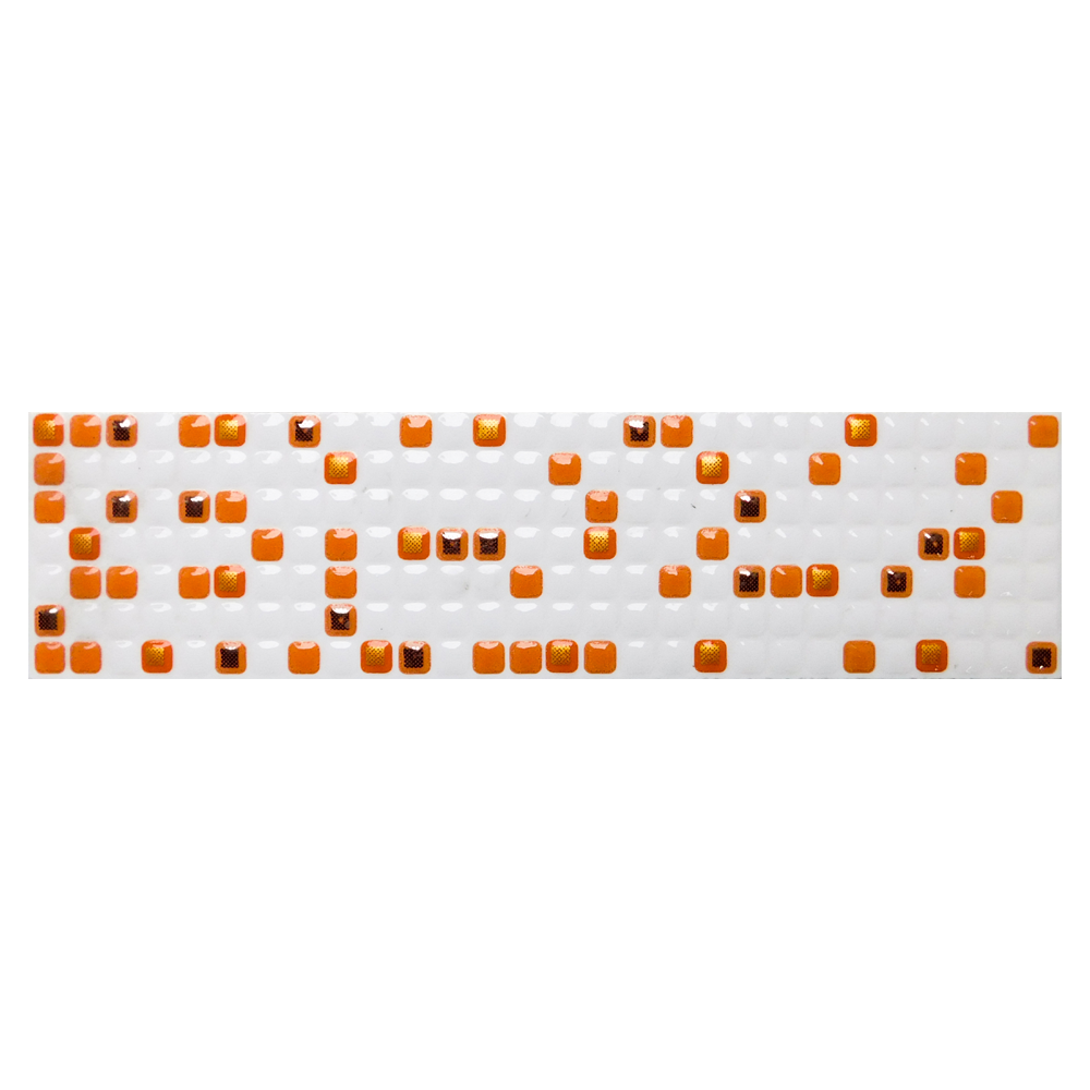 Brau decorativ faianta baie / bucatarie Tamara Orange  6.5 x 25