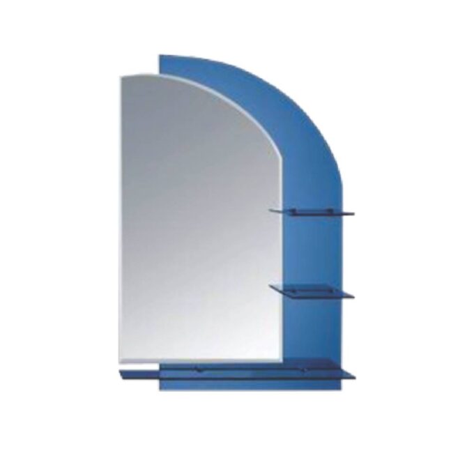 Oglinda baie cu polite RO-176  60x80 cm  albastru