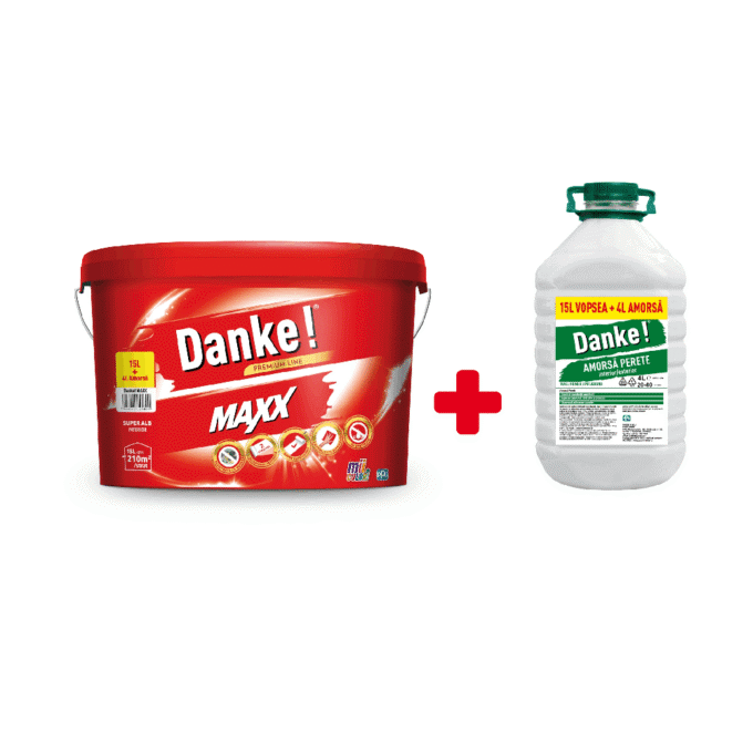 Vopsea lavabila pentru interior Danke Maxx 15 L + amorsa 4 L