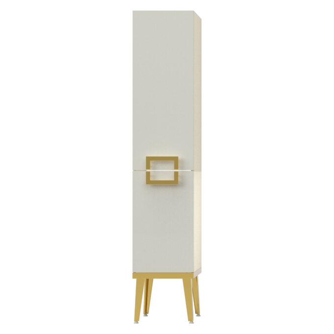 Dulap soldat baie Pierre Cardin Mercury alb-auriu 35x150 cm 1 Dulap soldat baie Pierre Cardin Mercury alb-auriu 35x150 cm